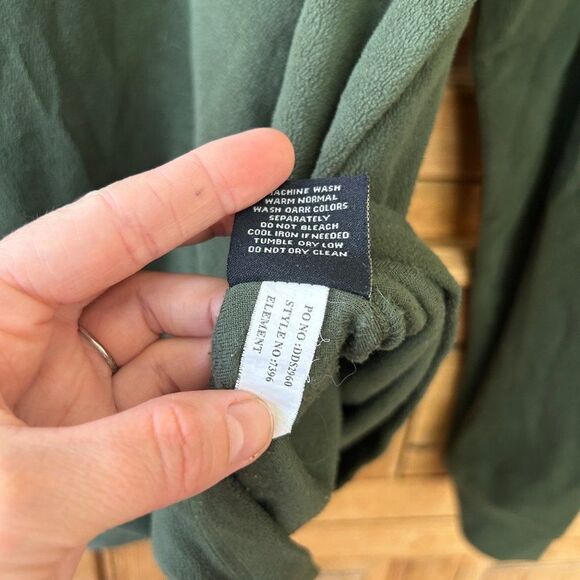 Men's DDX Dri-Duck Small Dark Green Quarter Zip Fleece Sweater Pullover‎ V-Neck - Picture 10 of 11